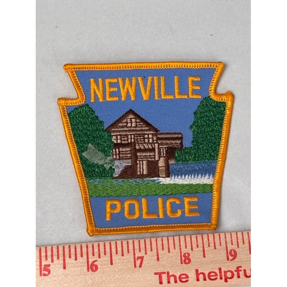 Vintage Newville Police Pennsylvania Keystone Patch Embroidered Watermill Mill